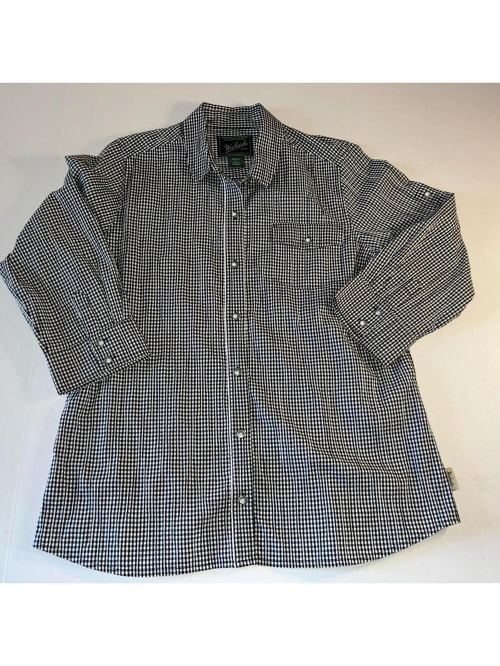 Woolrich Women’s Monochrome Checkered Button Down Shirt